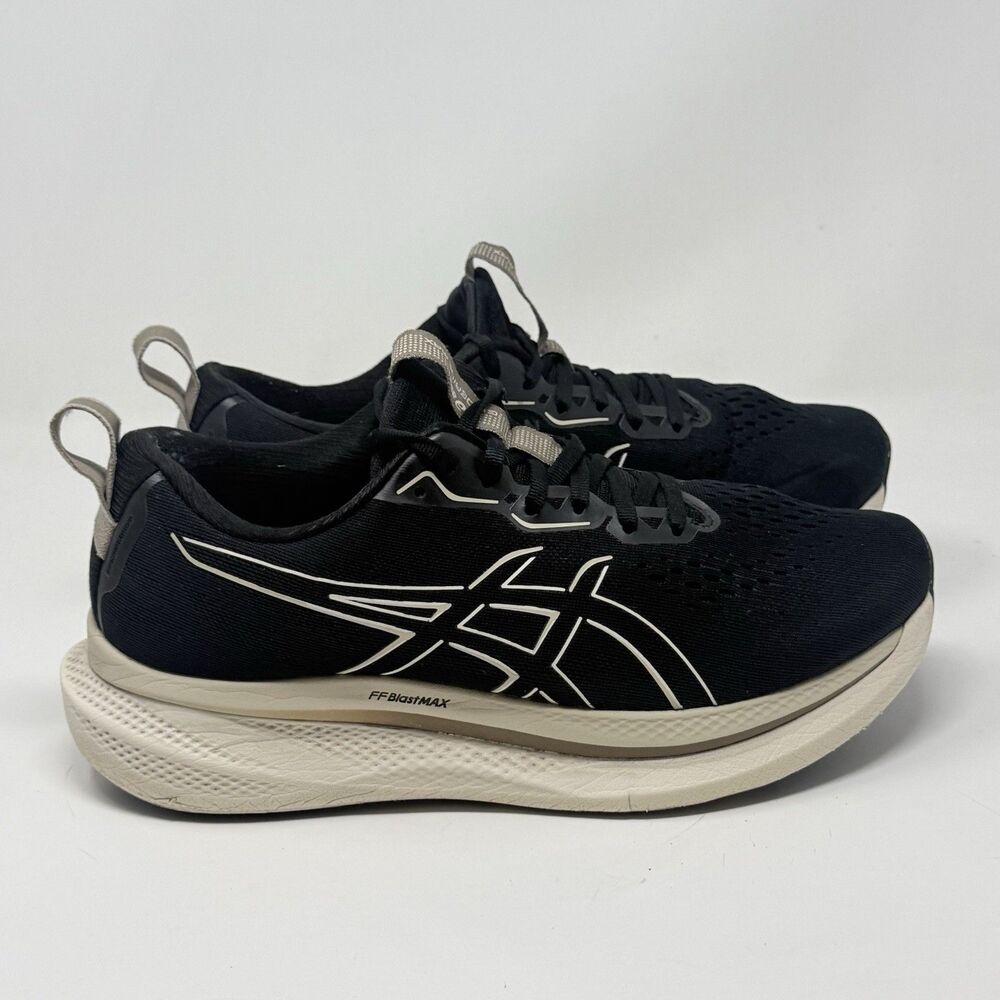 ASICS Glideride Max Sneakers Mens 10.5 Black Lightweight Running Walking Shoes